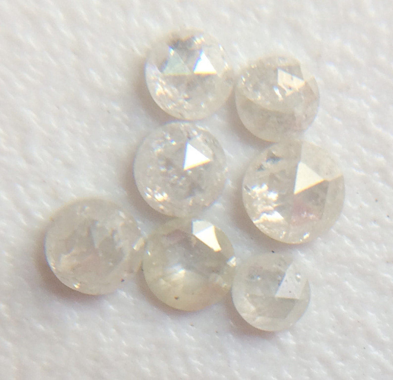 22.5mm White Rose Cut Diamond Loose Rose Cut Diamonds Flat Etsy