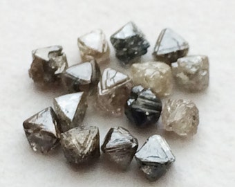 2-3mm Brown Rough Diamond Crystal, Raw Diamond, Uncut Diamond, Loose Diamond, Diamond Octahedron For Jewelry (1Cts To 5Cts Options)