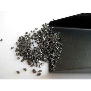 1mm To 2mm Approx, Black Diamond, Uncut Diamond, Drilled Rough Diamond, Raw Diamond Chips, Black Raw Uncut Diamond (1Ct To 5Ct Options)