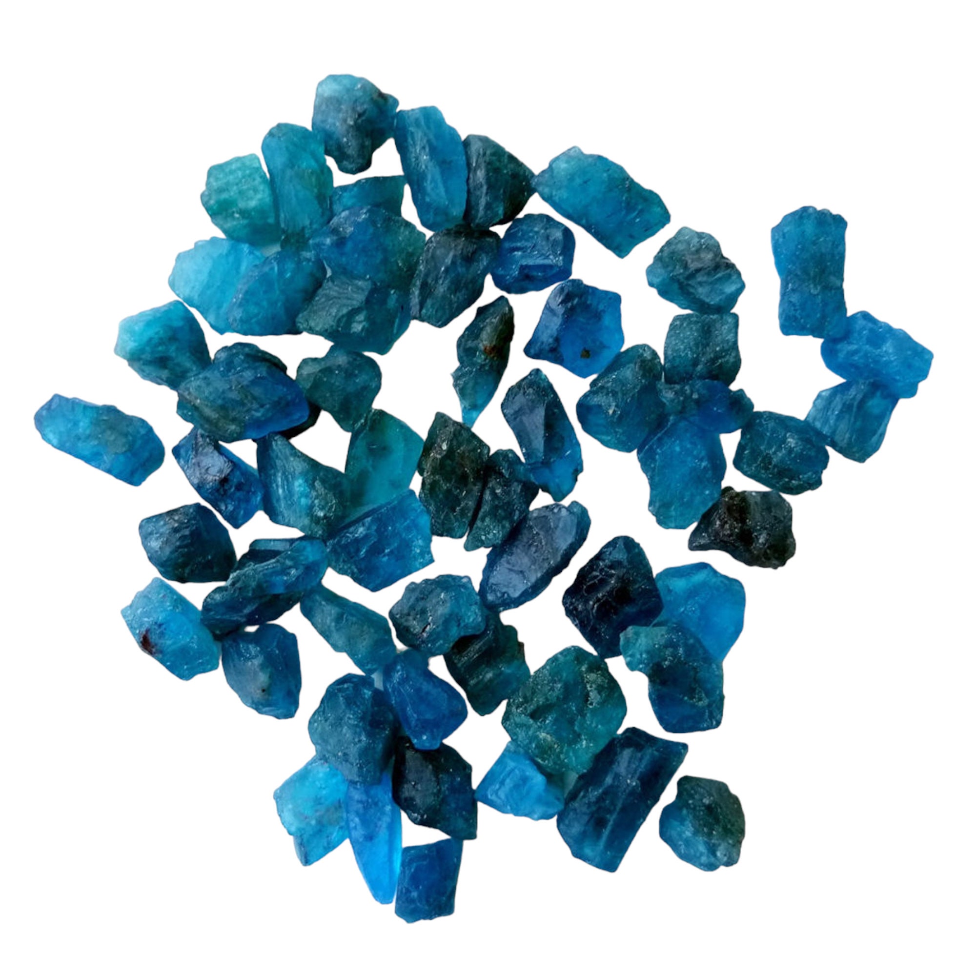 Perline Apatite Naturale Neon 3-4mm - Rondelle Sfaccettate Taglio Diamante, Filo 33 Cm, Pietre Preziose Semipreziose - 2