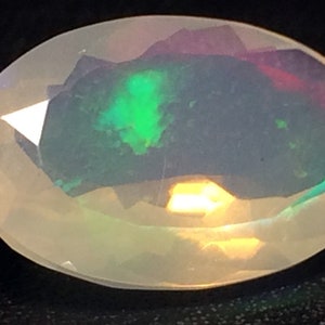 8x11mm Huge Ethiopian Opal Oval Cut stone, Natural Faceted Opal, Oval Cut Stone, Faceted Opal For Jewelry, Fire Opal Opal With Fire- PUSSG64
