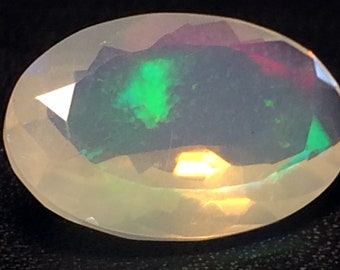 8.8x13mm Huge Ethiopian Opal Oval Cut stone, Natural Faceted Opal, Oval Cut Stone, Faceted Opal For Jewelry, Fire Opal, 2.75 cts - PUSSG45