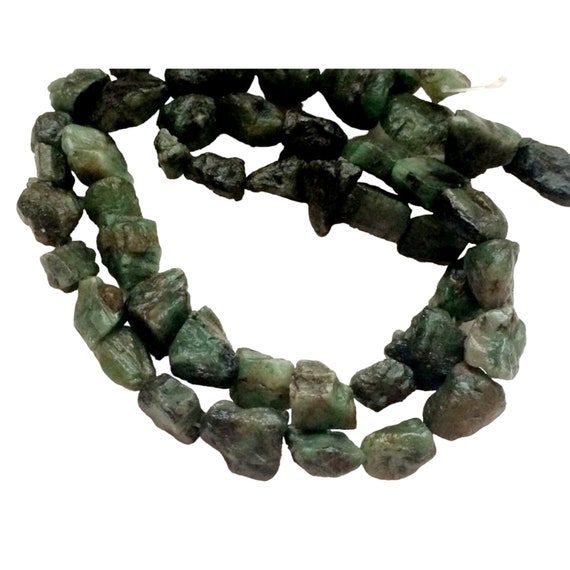 7 13mm Emerald Rough Beads Drilled Emerald Raw Stones Rough