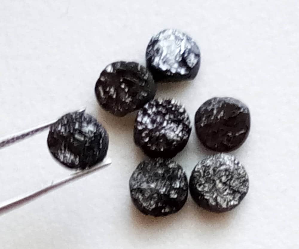 【WEB限定】 7-7.3mm Black Rough Diamond Discs, Natural Black Diamond アクセサリー