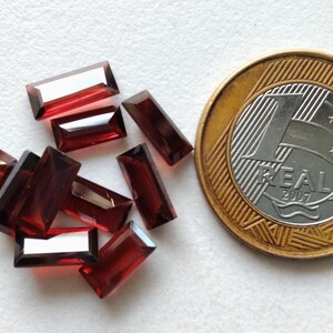 5x8mm - 5x13mm Approx. Garnet Emerald Cut Stone, Natural Faceted Garnet Stones, Loose Garnet For Jewelry (10Cts To 20Cts Options)- ADG143 image 12