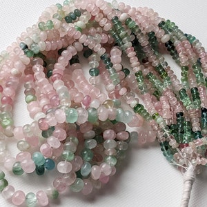 3-5mm Pastel Tourmaline Plain Rondelle Beads, 16 Inch Multi Tourmaline Beads For Jewelry Rare Tourmaline Necklace (8IN To 16IN Option)-ASG87