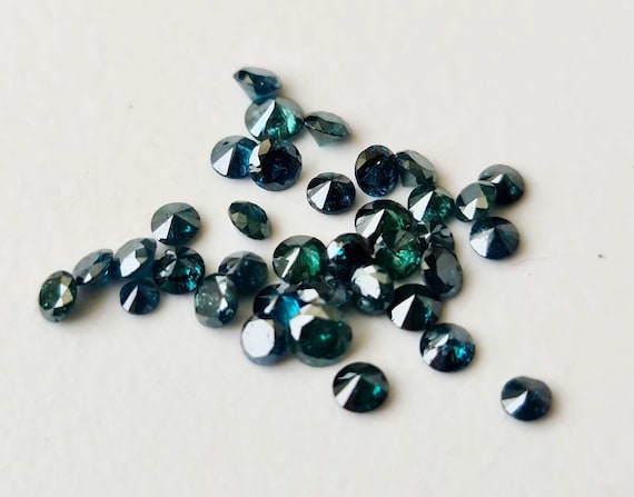 Diamante azul para joyeria diamante de forma redonda facetada de corte brillante azul de 3 3 1 mm diamante solitario azul brillante suelto 1 pieza a 5 piezasPDD472 Etsy Mexico