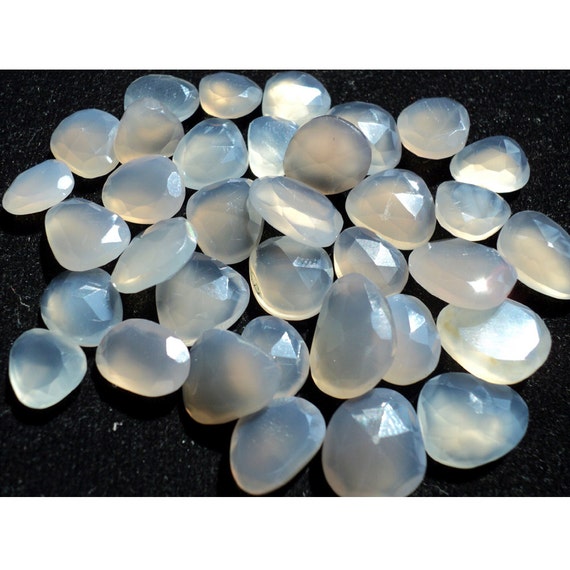 Plat de taille calcédoine rose, rose, rose, gris Rose Cut pierres précieuses, Cabochons, 20mm à 14mm chacun, 11 pièces 457392 Plat de taille calcédoine rose, rose, rose, gris Rose Cut pierres précieuses, Cabochons, 20mm à 14mm chacun, 11 pièces 457392