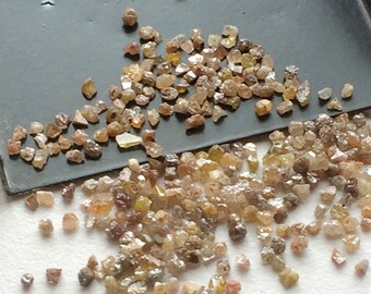 1mm - 2mm Brown Raw Diamonds, Uncut Diamond, Brown Rough Diamonds, Natural Diamond, Raw Diamond For Ring (2Cts - 10Cts Options) - VICP718