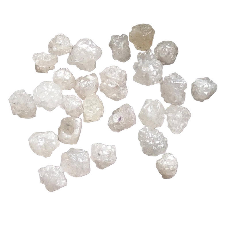 3.5-5mm White Rough Diamond, White Raw Diamond, Uncut Diamond, Loose White Diamond, Conflict Free Diamond For Jewelry 5Pc To 10Pc DDP172 image 9