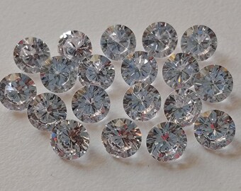 10mm Cubic Zirconia, Loose Round Zircon, Faceted Zirconia, Sparkling Clear CZ Diamonds, Diamond Cut Cubic Zirconia (10pcs To 100 Pcs Option)