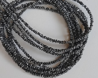 3.5～5.5mm ホワイトグレーダイヤモンド原石ビーズ、ラフダイヤモンド