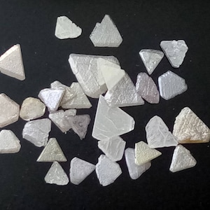 4-6mm Grey Rough Diamond Slices, Natural Grey Rough Triangle Shape Slices, Raw Diamond Slices For Jewelry (1CT To 5CT Option) - DDP145