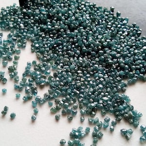 2mm Raw Blue Diamonds, Loose Rough Blue Diamond Rondelle, Uncut Diamond, Rough Blue Diamond for Jewelry (1 Cts to 5 Cts Options) - PPD377