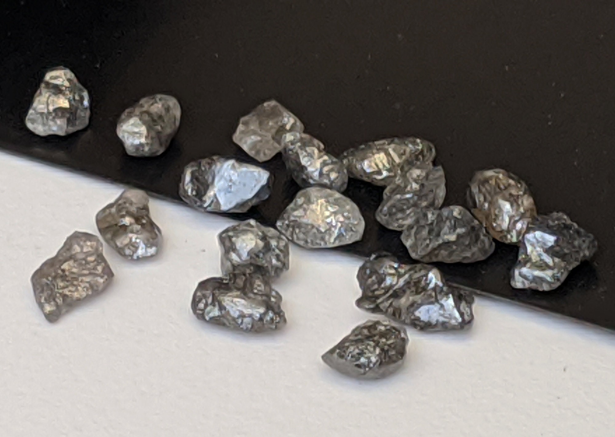 56mm Salt And Pepper Diamond Nats Rough Diamond 5 Pcs Salt Etsy