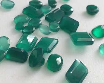最前線の 5x6mm - Pcs 5 Lot, Gemstone Shape Mix Onyx Green 7x12mm スポーツ・フィットネス