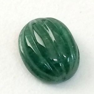 7.8x9.6mm Emerald Hand Carving, Original Unique Emerald Gemstone, Oval Carving, Finding, Emerald For Jewelry, Carving For Ring - PGPA109