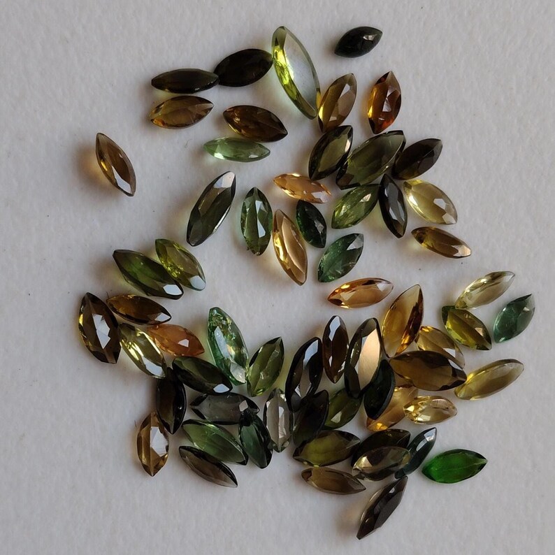 5-7 mm Turmalinschliffsteine, Multi-Turmalin Marquise Lose Edelsteine, facettierte Turmalin-Edelsteine für Schmuck (5Cts bis 10Cts Optionen) - PC23 Bild 5