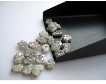 8-10mm White Raw Diamond, White Rough Diamond, Raw Diamond, Uncut Rough Diamond For Jewelry (1Pc To 10Pc Options)