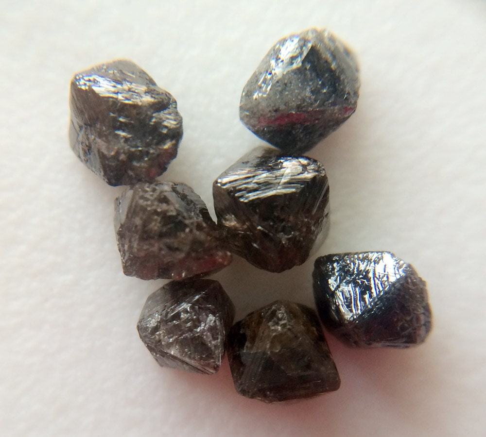 5-6mm Black Rough Diamond Crystal, Black Raw Diamond Crystal
