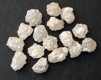 5-6mm White Rough Diamond, White Raw Diamond, Uncut Diamond, Conflict Free, Loose White Rough Diamond For Jewelry (1Pcs To 5Pcs Options)