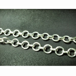 6mm Ring Size Sterling Silver Extension Chain, Sterling Silver Finding, 925 Sterling Silver Findings, 5 Inches