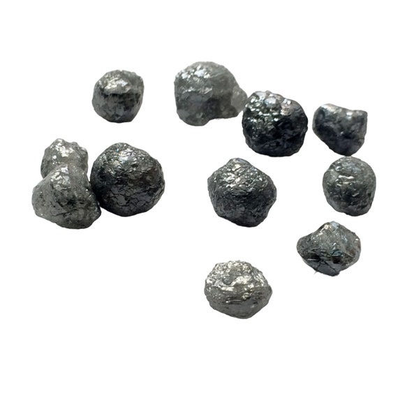 5 7mm Natural Black Diamonds Black Rough Diamond Natural Black