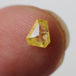 Yellow Shield Diamond, Natural Yellow Diamond Shield For Ring, Loose Diamond Shield Pendant, Diamond Shield for Engagement Rings, 4.8x4.3mm image 5