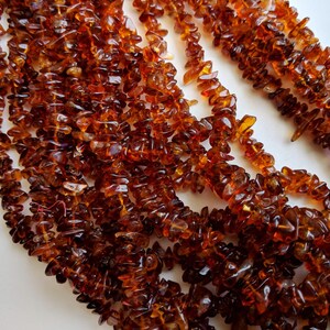 5-10mm Citrine Chips, Dark Brandy Color Citrine Beads, Natural Citrine Chips, Raw Citrine For Necklace (1Strand To 5Strand Options) - ANT93