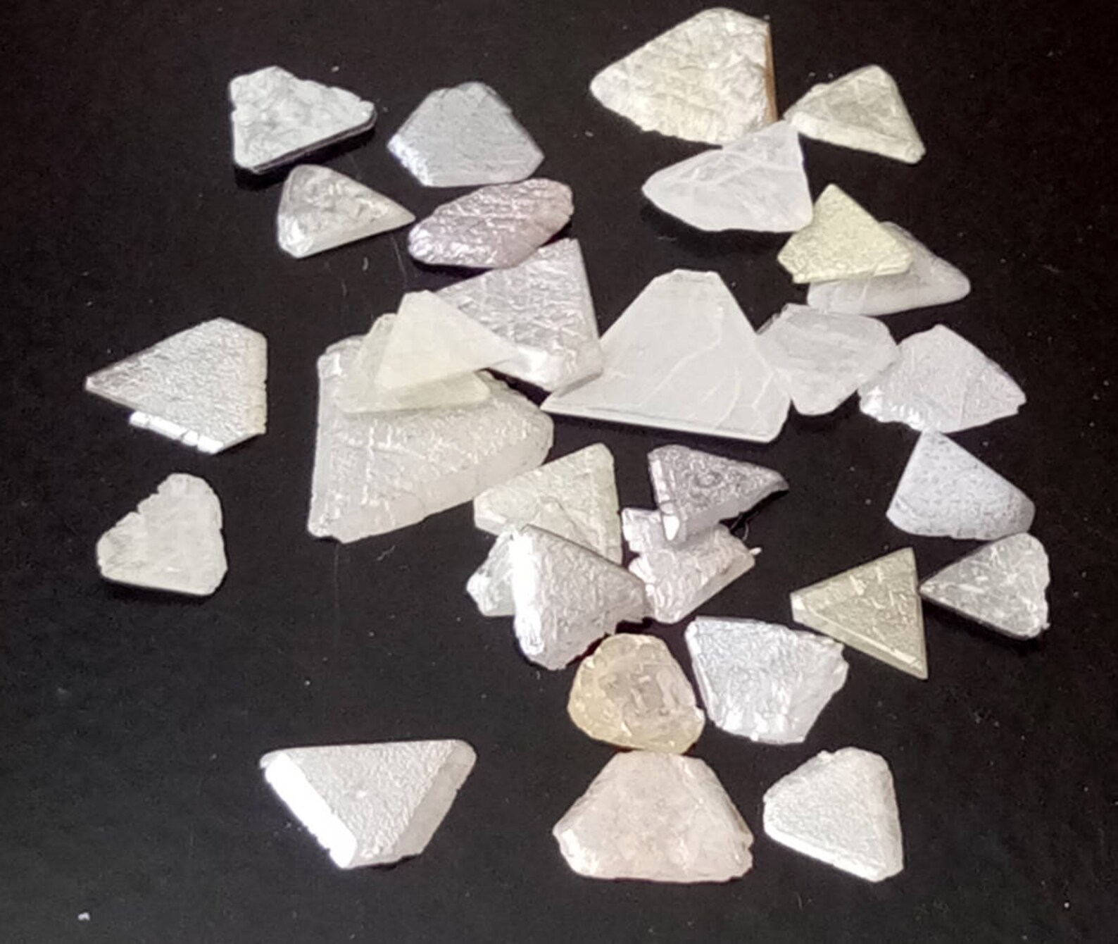 4-6mm Grey Rough Diamond Slices Natural Grey Rough Triangle | Etsy