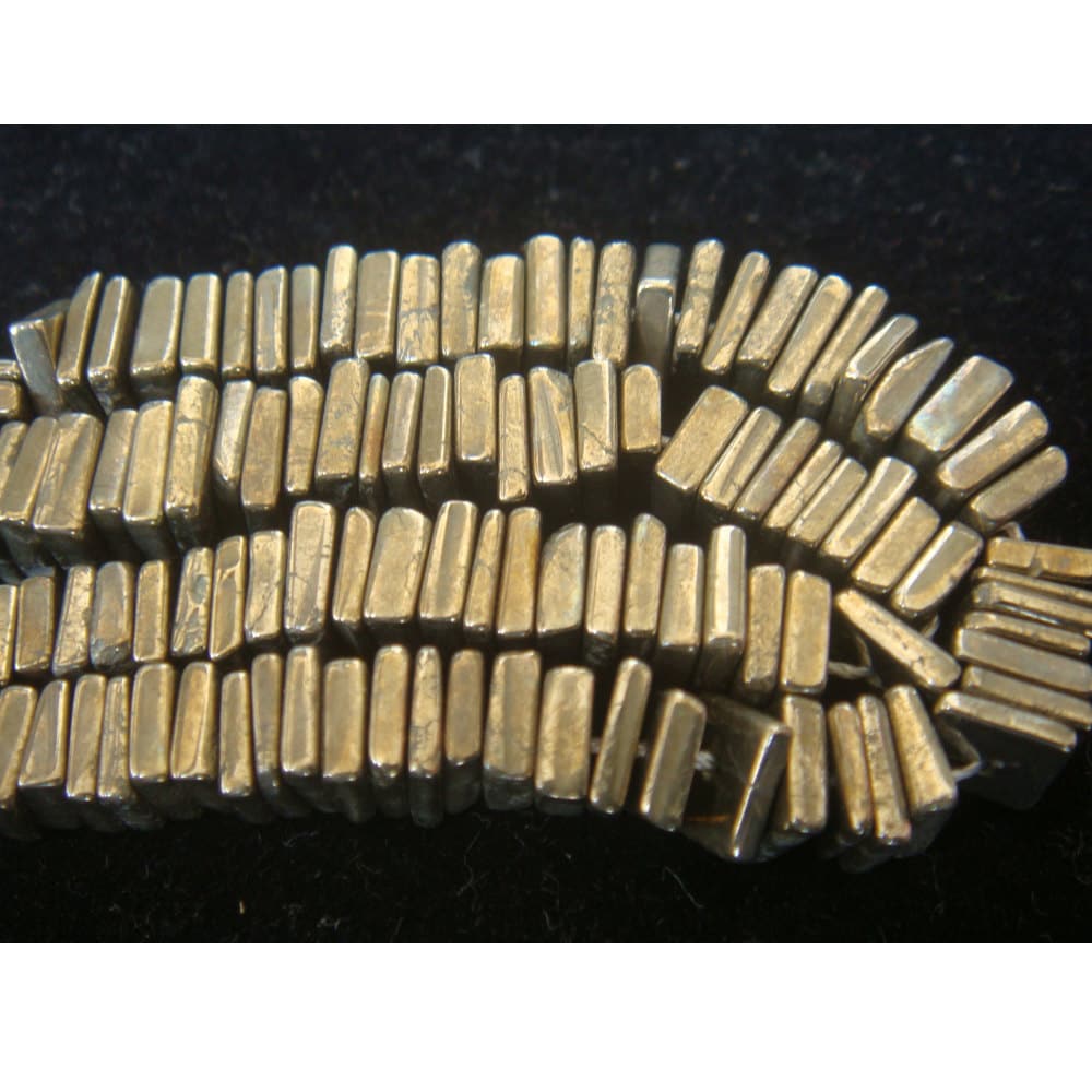 Pyrite Beads Pyrite Square Heishi Beads 7mm Each 8 Inch Etsy