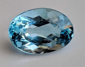 13.5x19.5mm Blue Topaz Pear Cut Stone, Natural Blue Topaz Full Pear Cut Stone, Loose Blue Topaz Pointed Back Stone, Topaz Ring Size  - PNT17