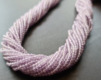 2.5mm Pink Amethyst Faceted Rondelles Natural Pink Amethyst Beads Amethyst For Necklace Pink Amethyst Jewelry (1STR - 5STR Options) - DGA55