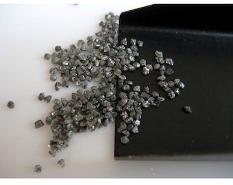 De 1 mm a 2 mm aproximadamente, diamante gris, diamante sin tallar, diamante en bruto, fragmentos de diamante en bruto, diamante gris oscuro sin tallar (opciones de 1 a 10 quilates)
