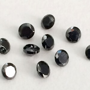 1mm Black Cubic Zirconia, Loose Round Zircon, Faceted Zirconia, Sparkling Black CZ Diamonds (100Pcs To 500Pcs Options) - PGPA73