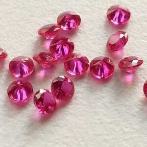 3.5mm Ruby Pink Cubic Zirconia, Loose Round Zircon, Faceted Zirconia, Sparkling CZ Diamonds, Diamond Cut Cz (25Pcs To 100Pcs Options) PGPA82
