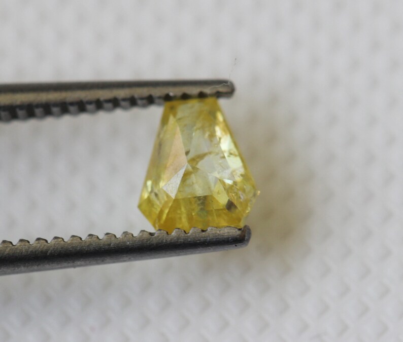 Yellow Shield Diamond, Natural Yellow Diamond Shield For Ring, Loose Diamond Shield Pendant, Diamond Shield for Engagement Rings, 4.8x4.3mm image 6