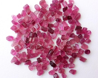 4-6mm Pink Tourmaline Raw Stones, Natural Loose Pink Tourmaline Rough Sticks, Tourmaline For Jewelry (5Cts To 10Cts Options) - DVP44