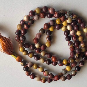 6-6.5mm Mookaite Jasper Gemstone Prayer Beads, 108 Mala Bead, Yoga Beads, Meditation Bead, Rosary Bead, Healing Bead, Japp Mala (1st To 5st)