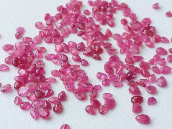 2x3mm-3x4mm Details about   Faceted Ruby Pear Cut Stones Natural Loose Ruby Cut Stone Gems