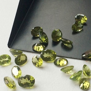 5x7mm Peridot Oval Cut Stone, 5 Pieces Natural Faceted Oval Full Cut Peridot, Loose Peridot Oval Gemstone, Peridot For Jewelry - ANG78