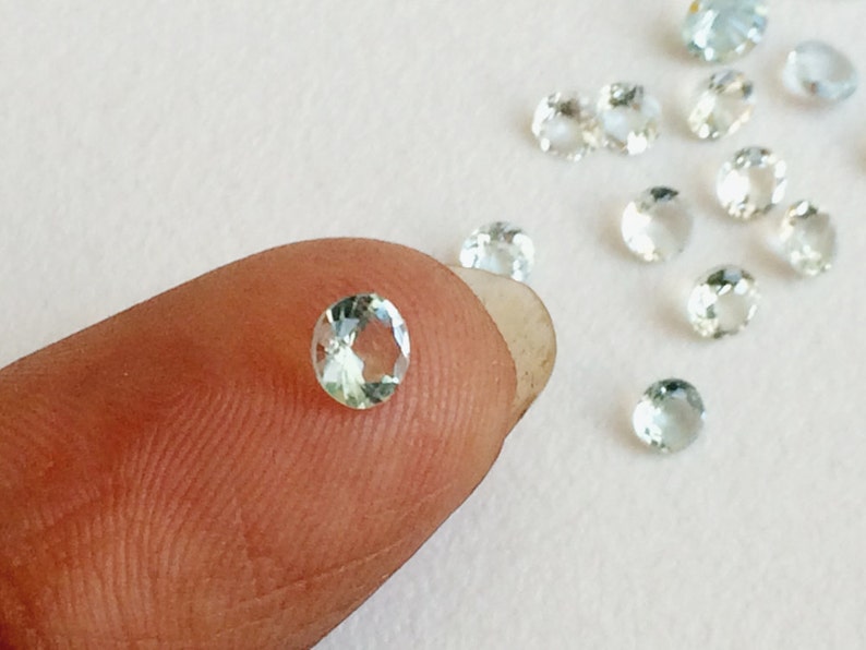 24mm Aquamarine Round Cut Stones Faceted Loose Aquamarine Etsy