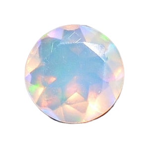8mm Huge Ethiopian Opal, Round Faceted Opal, Fancy Cut Stone For Ring, Faceted Cabochon, Fire Opal, Opal For Jewelry, 1.1cts Approx, EO1 image 4