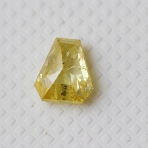 Yellow Shield Diamond, Natural Yellow Diamond Shield For Ring, Loose Diamond Shield Pendant, Diamond Shield for Engagement Rings, 4.8x4.3mm image 2