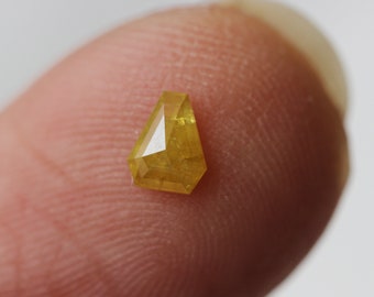 Yellow Shield Diamond, Natural Yellow Diamond Shield For Ring, Loose Diamond Shield Pendant, Diamond Shield for Engagement Rings, 4.4x3.5mm