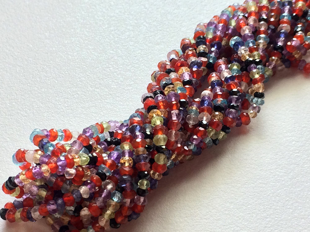 2.53mm Multi Gemstone Beads Multi Gems Faceted Rondelles 13 Etsy