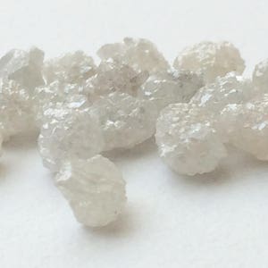 5-6mm White Rough Diamond, White Raw Diamond, Uncut Diamond, Conflict Free, Loose White Rough Diamond For Jewelry 1Pcs To 5Pcs Options image 4