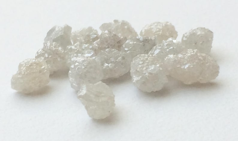 5-6mm White Rough Diamond, White Raw Diamond, Uncut Diamond, Conflict Free, Loose White Rough Diamond For Jewelry 1Pcs To 5Pcs Options image 4