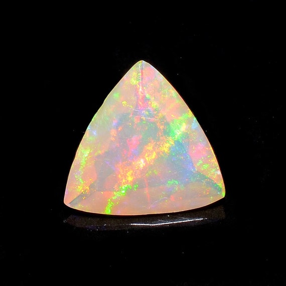 Ethiopian Opal Faceted Opal Trillion Cut Stone Faceted | Etsy