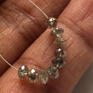 3-3.2mm Champagne Sparkling Faceted Diamond Rondelle Beads, Diamond Beads, Diamond Rondelles For Jewelry (2Pcs To 20Pcs) - DS4139